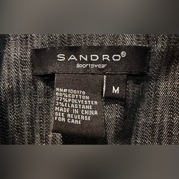 Sandro Heathered Peplum Moto Jacket w Diagonal Zip Offers Versatile Styling - Picture 9 of 9